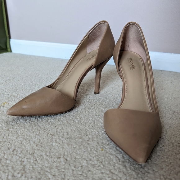 MICHAEL Michael Kors Shoes - MICHAEL Michael Kors Nude Tan Pointed-Toe Stiletto Heels